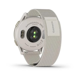 Garmin Approach S50 GPS Golfuhr, ivory nylon/cream gold aluminium
