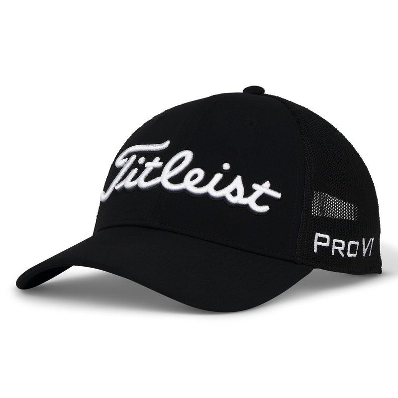 Titleist Tour Performance Mesh Herren Golfcap, schwarz