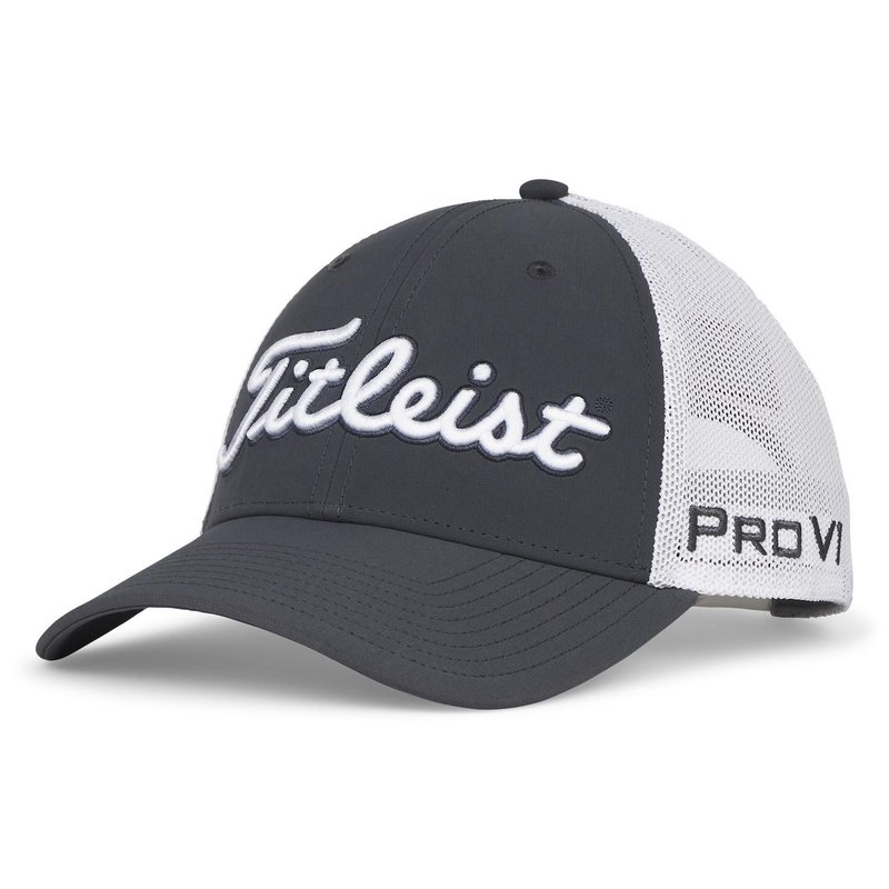Titleist Tour Performance Mesh Herren Golfcap, grau/weiss