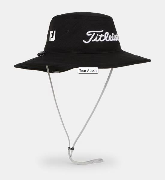 Titleist Tour Aussie Herren Bucket Hut, schwarz