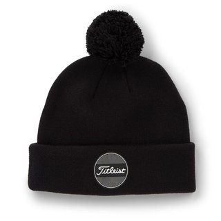 Titleist Boardwalk Pom Pom Wintermütze, schwarz
