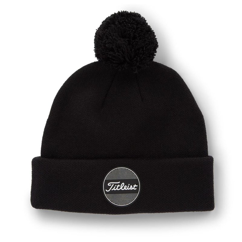 Titleist Boardwalk Pom Pom Wintermütze, schwarz