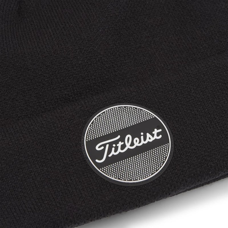 Titleist Boardwalk Pom Pom Wintermütze, schwarz