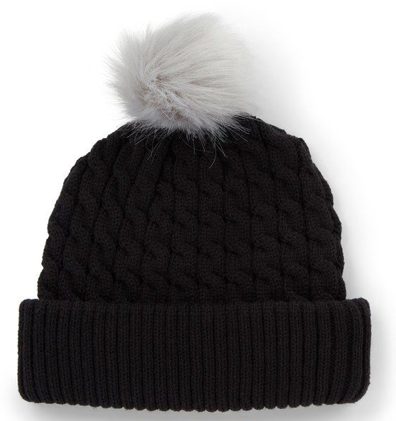 Titleist Cable Knit Pom Pom Damen Wintermütze, schwarz