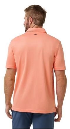 Travis Mathew Roaming Routes Herren Poloshirt, coral fusion