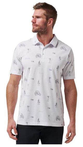 Travis Mathew Lost City Herren Poloshirt, weiss