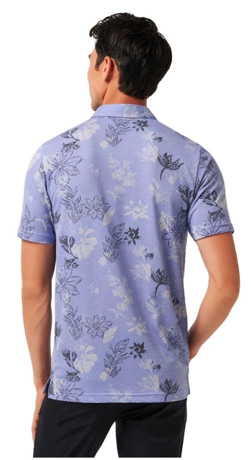 Travis Mathew Cruise Herren Poloshirt, heather violet storm