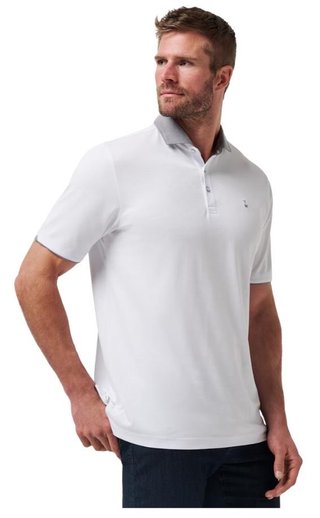 Travis Mathew Reservation Number Herren Poloshirt, weiss