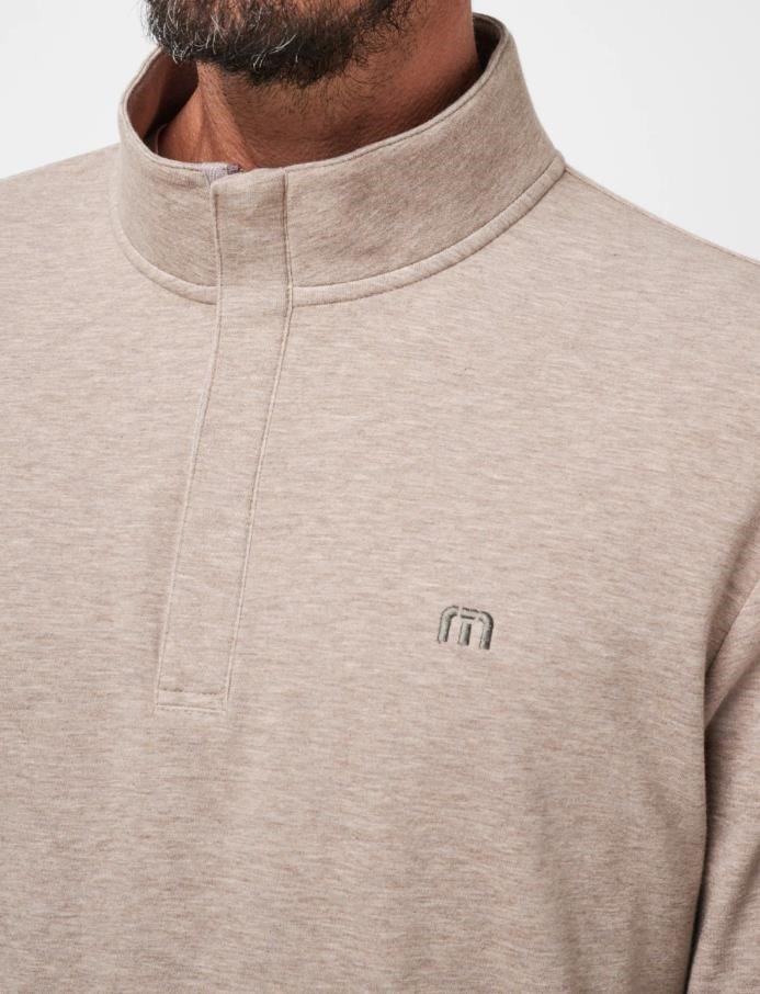 Travis Mathew CLOUD QUARTER ZIP 2.0 Hoodie Herren Sweatshirt, beige