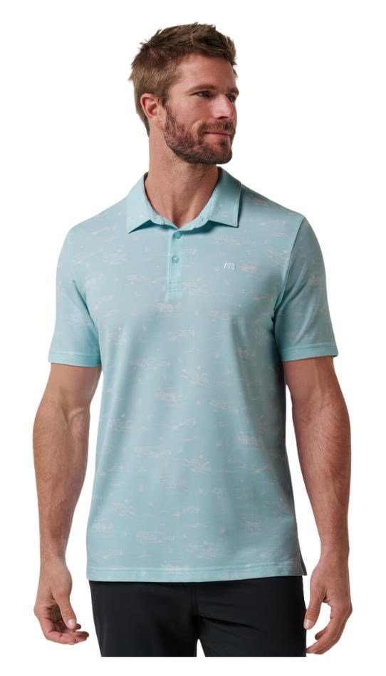 Travis Mathew Featherweight City Herren Poloshirt, cory blue