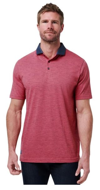 Travis Mathew Common Interest Herren Poloshirt, rose wine