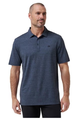 Travis Mathew The Heater Herren Poloshirt, vintage indigo/schwarz