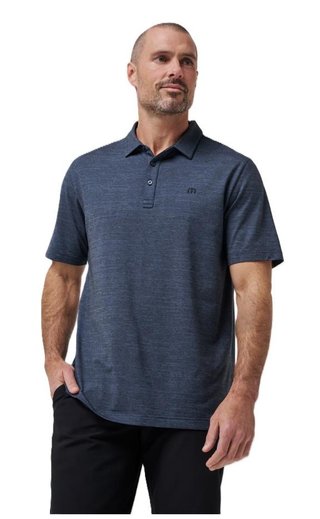 Travis Mathew The Heater Herren Poloshirt, vintage indigo/schwarz