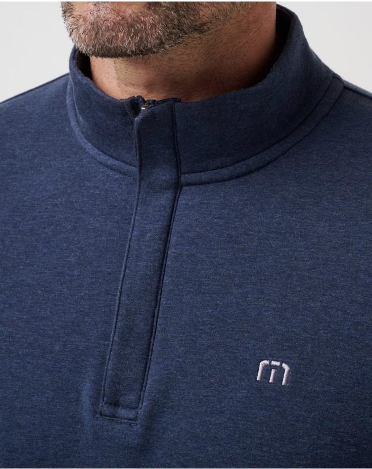 Travis Mathew CLOUD QUARTER ZIP 2.0 Hoodie Herren Sweatshirt, dunkelblau