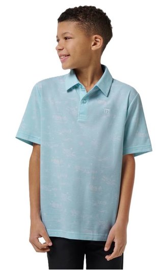 Travis Mathew TROPICAL ROAD Junior Poloshirt, blau