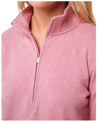 Travis Mathew Cloud Fleece Half-Zip Damen Sweatshirt, heather foxglove