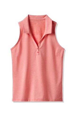 Travis Mathew Featherweight Active Damen ärmellos Poloshirt, lachsfarben