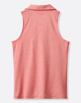 Travis Mathew Featherweight Active Damen ärmellos Poloshirt, lachsfarben