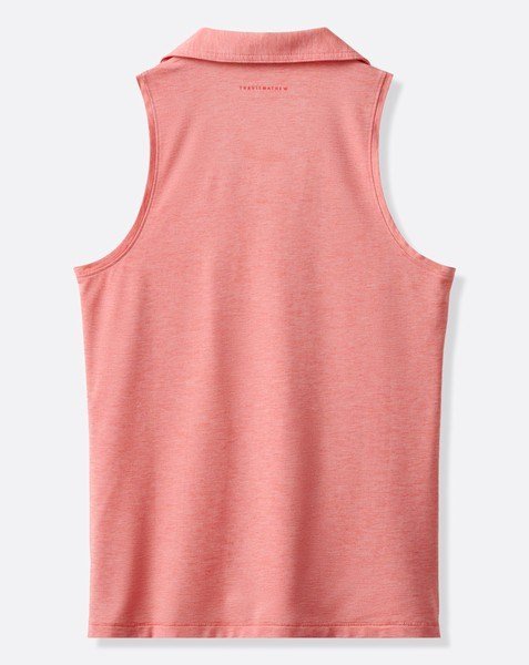 Travis Mathew Featherweight Active Damen ärmellos Poloshirt, lachsfarben