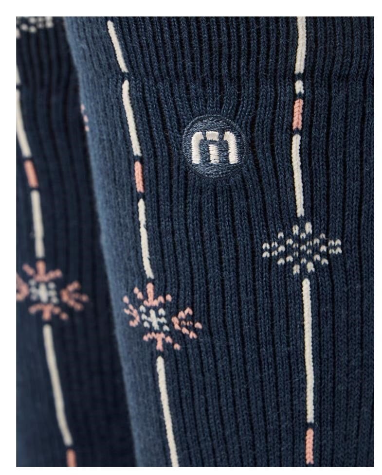 Travis Mathew Deco Crew unisex Socken, 1Paar, mood indigo