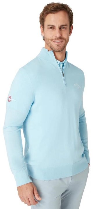 Callaway 1/4 Blended Merino Herren Pullover, blau