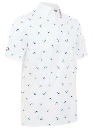 Callaway All Over Birdie Herren Poloshirt, weiss