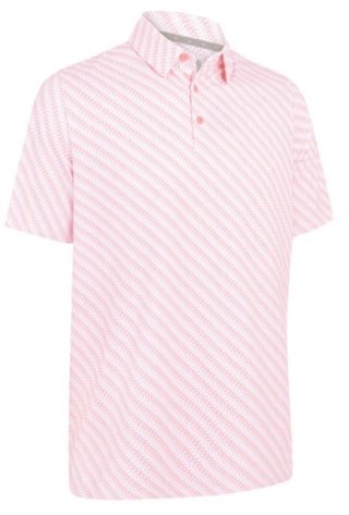 Callaway Twill Print Herren Poloshirt, strawberry pink