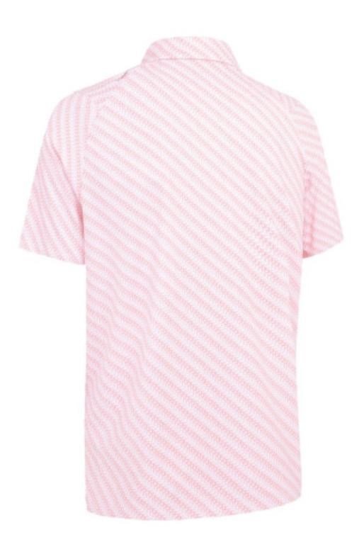 Callaway Twill Print Herren Poloshirt, strawberry pink