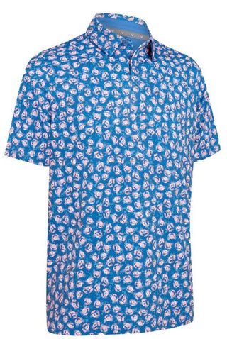 Callaway Crab Novelty Print Herren Poloshirt, galaxy blue