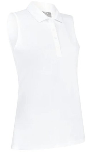 Callaway Tournament Sleeveless Damen Poloshirt, weiss