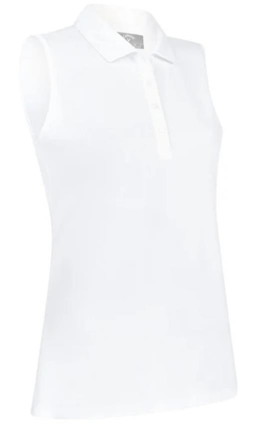 Callaway Tournament Sleeveless Damen Poloshirt, weiss