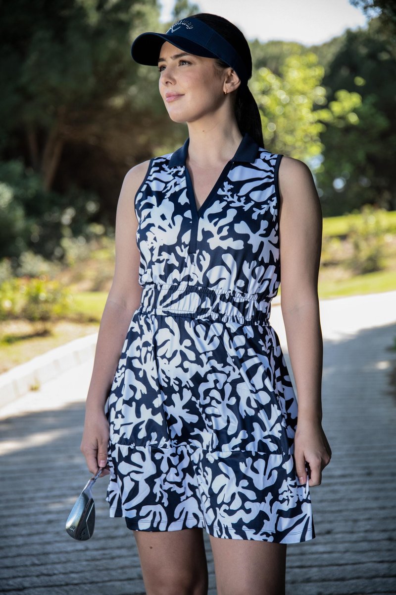 Callaway Abstract Floral Golfkleid, dunkelblau