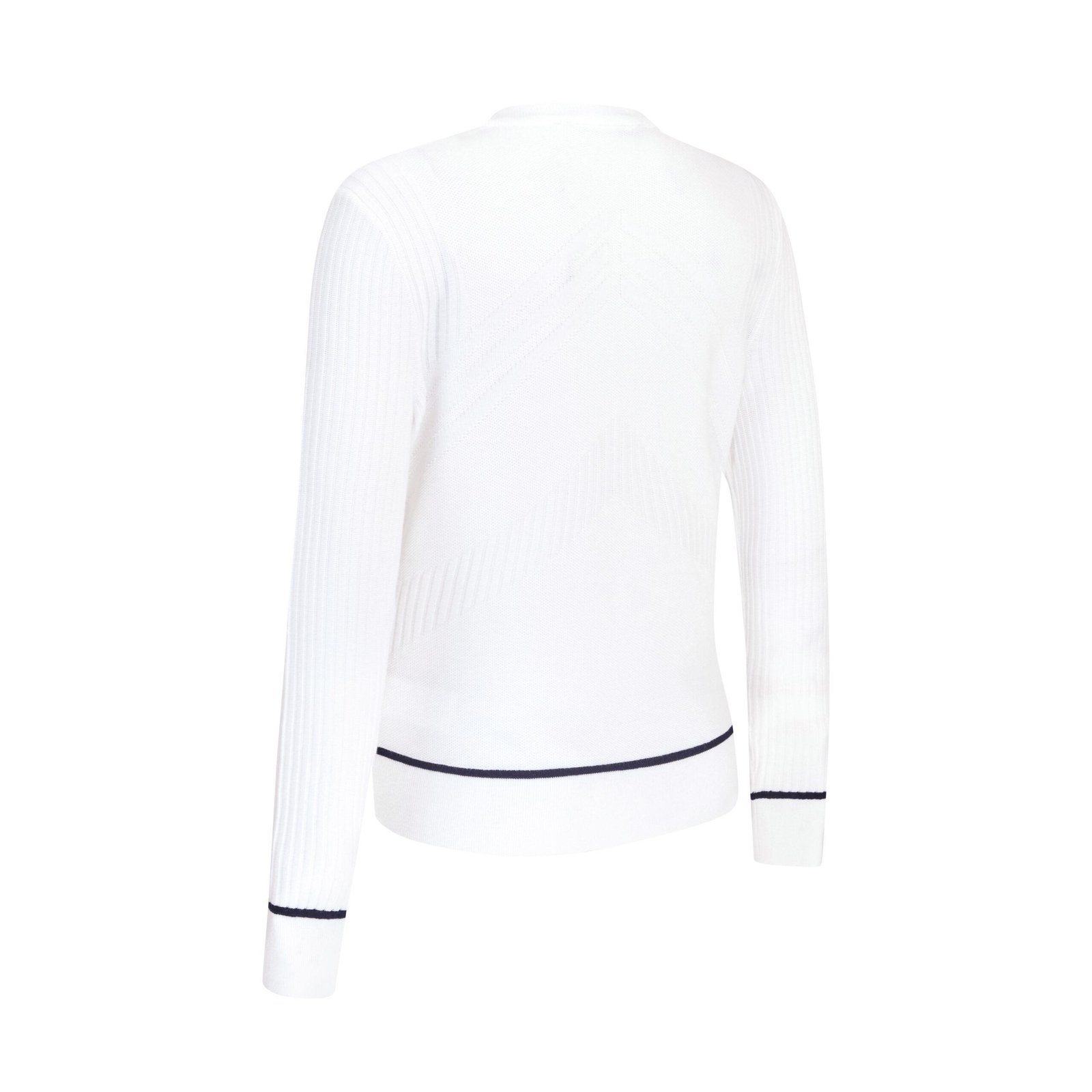 Callaway Chev Sweater with Tipping Damen Pullover, weiss