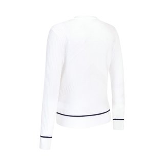 Callaway Chev Sweater with Tipping Damen Pullover, weiss
