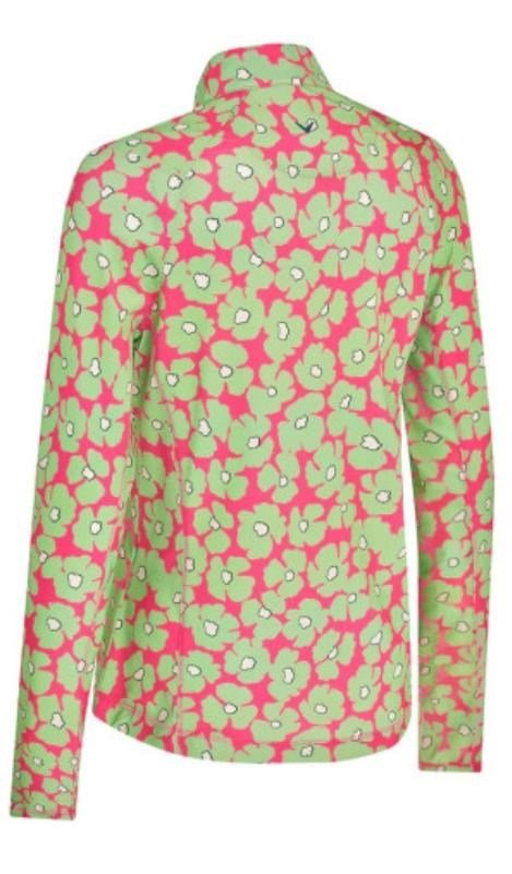 Callaway Floral Printed Sun Protection Damen Sweatshirt, cheeky pink