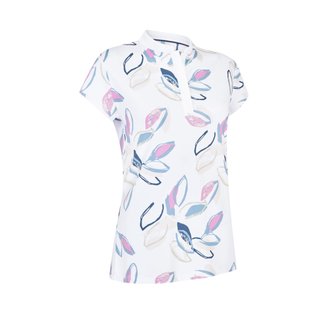 Callaway Linear Petals Damen Poloshirt, brilliant white