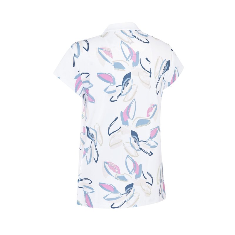 Callaway Linear Petals Damen Poloshirt, brilliant white