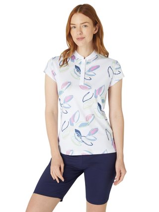 Callaway Linear Petals Damen Poloshirt, brilliant white