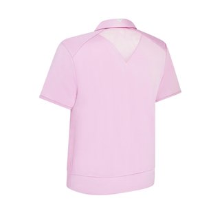 Callaway Waist Length Mesh Detail Short Sleeve Damen Poloshirt, rosa