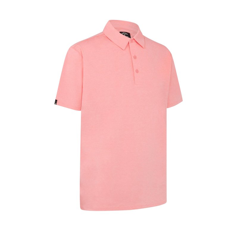 Callaway Premium Heathered Herren Poloshirt, strawberry pink heather