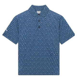 Callaway Dolphin Print Junior Poloshirt, peacoat
