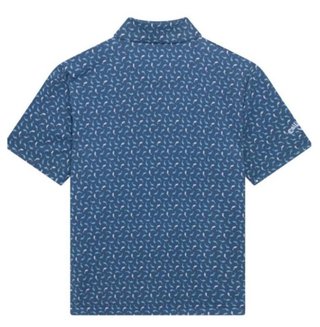 Callaway Dolphin Print Junior Poloshirt, peacoat