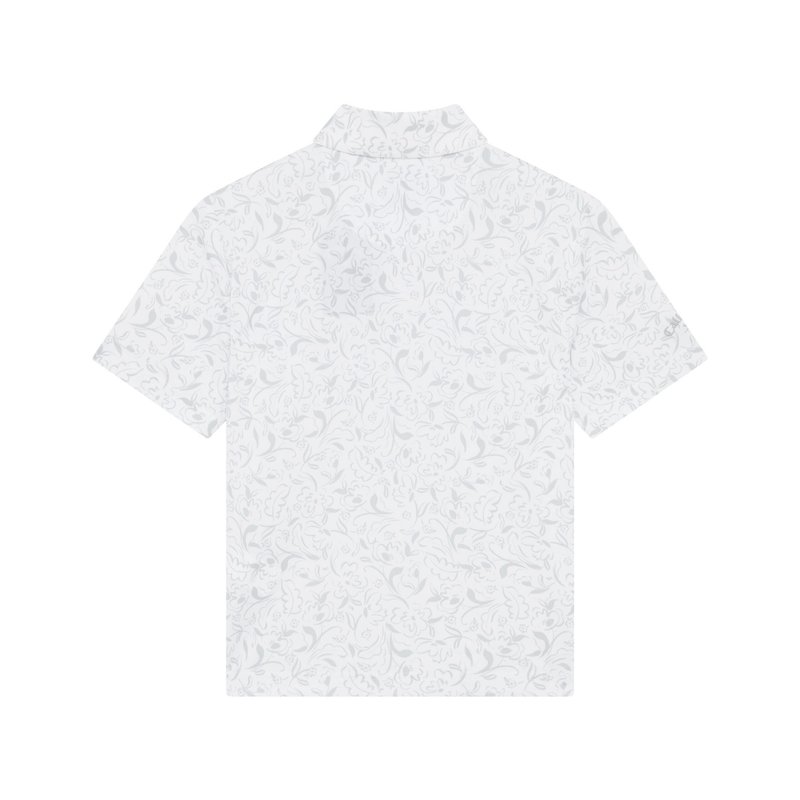 Callaway Floral Print Junior Poloshirt, weiss