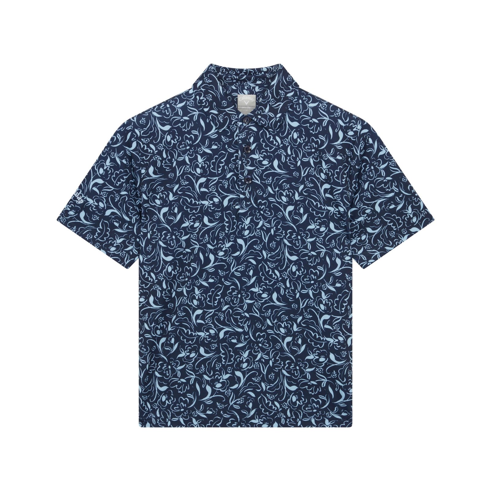 Callaway Floral Print Junior Poloshirt, dunkelblau