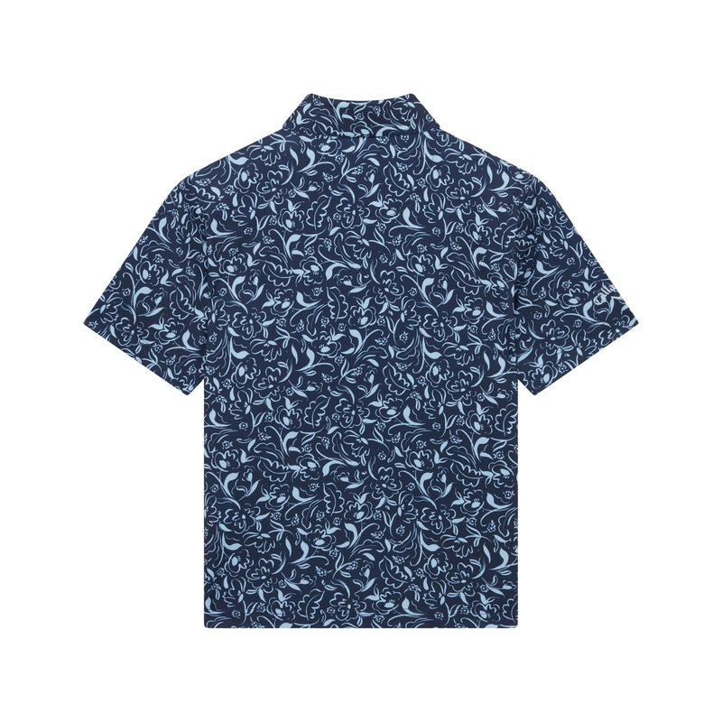 Callaway Floral Print Junior Poloshirt, dunkelblau