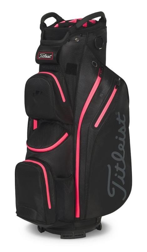 Titleist 14 StaDry cart bag, black/candy/pink