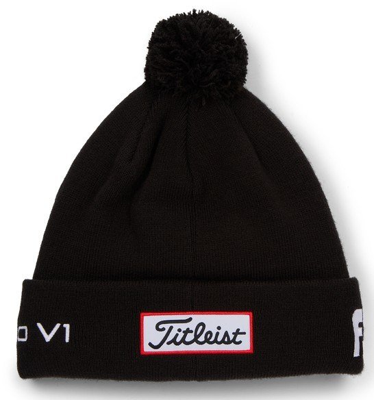 Titleist Tour Pom Pom Wintermütze, schwarz