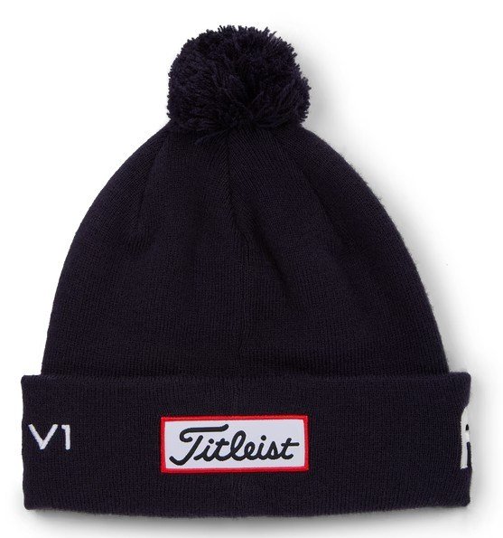 Titleist Tour Pom Pom Wintermütze, dunkelblau