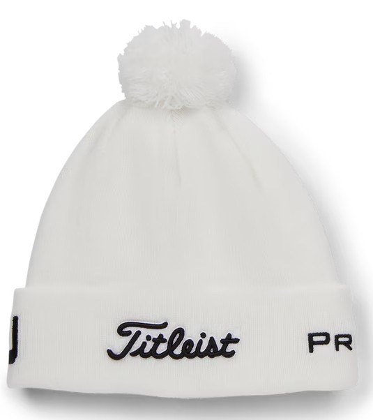 Titleist Tour Pom Pom Wintermütze, weiss