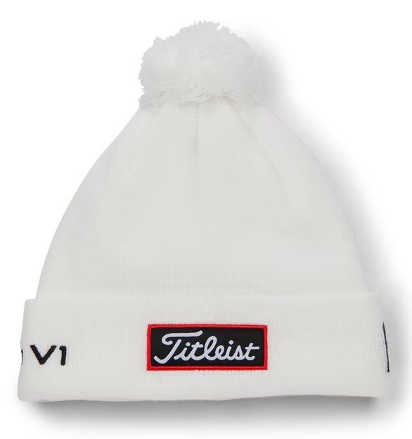 Titleist Tour Pom Pom Wintermütze, weiss
